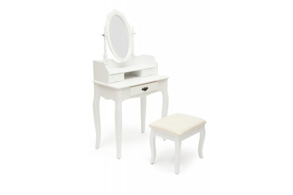Туалетный столик с пуфом NY-V3024 Белый (White)